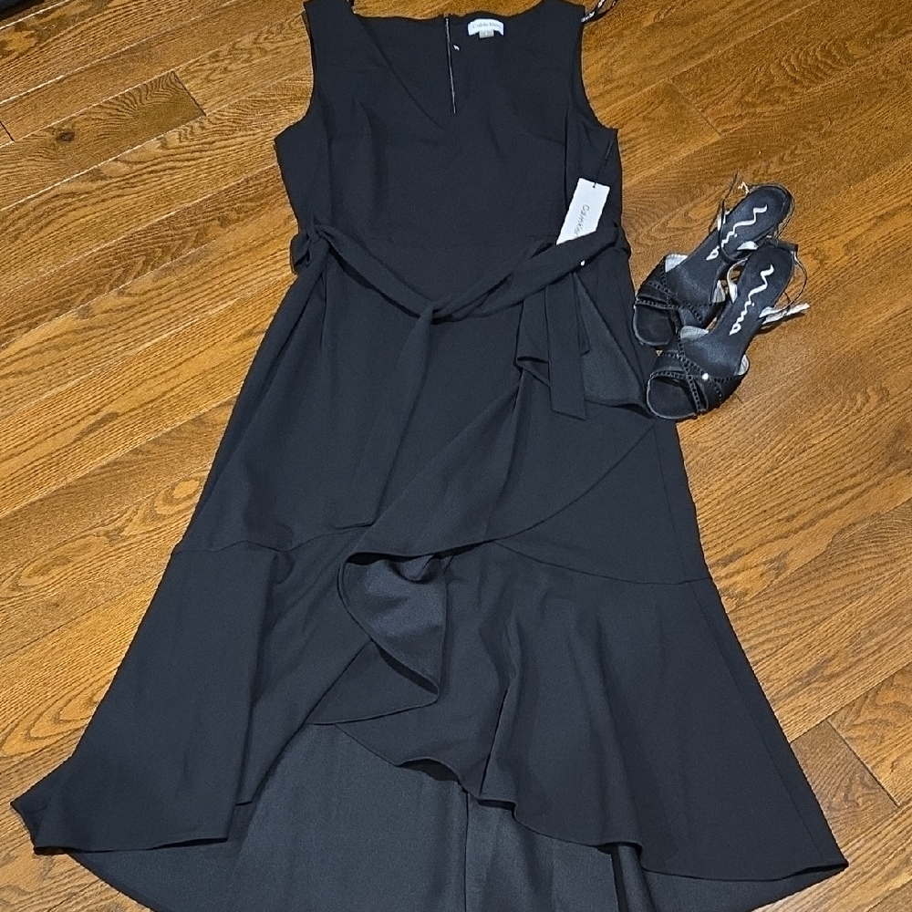 Calvin Klein Black High Low Dress